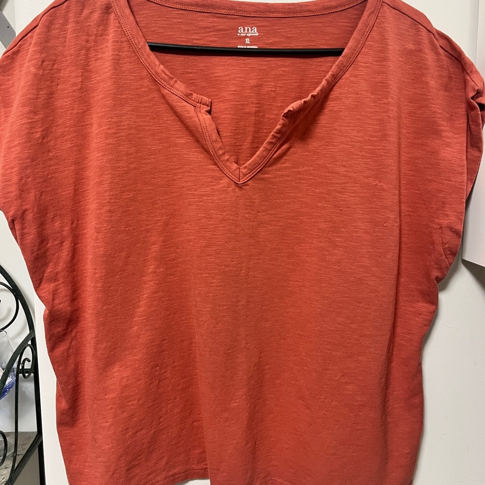 a.n.a Women's Short Sleeve Top in Rust